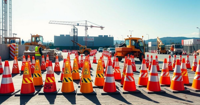 Locação de Cones de Sinalização Eficiente