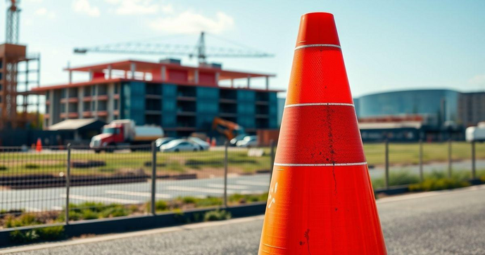 Cone de sinalização grande: segurança em primeiro lugar