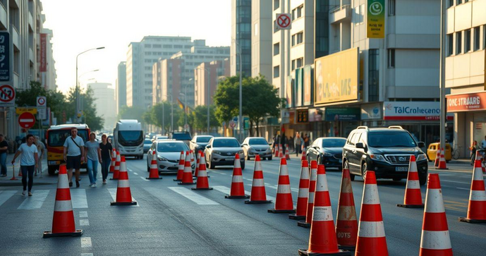 Locação de Cones de Sinalização Eficientes