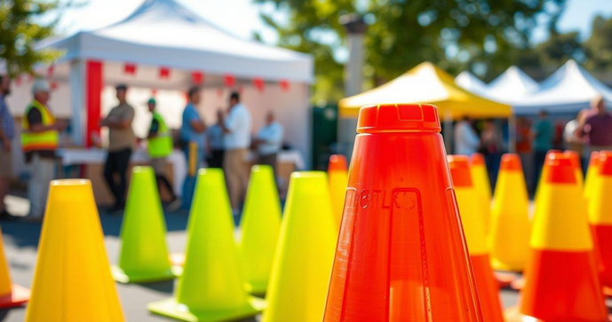 Cone de Sinalização Fabricante para Segurança e Organização em Eventos