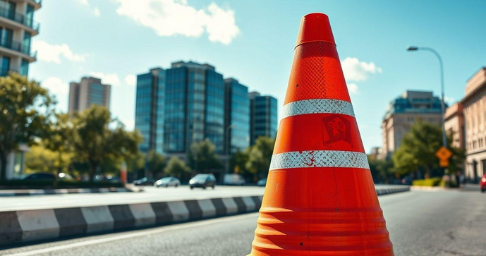 Cone de sinalização grande é essencial para segurança em obras e eventos, descubra suas vantagens e aplicações