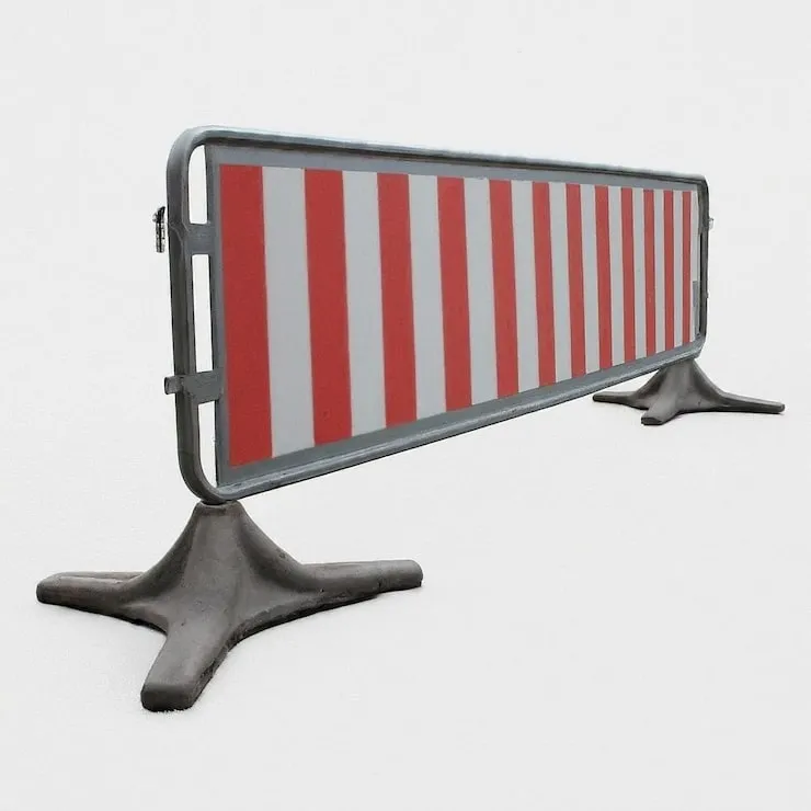 barreira de sinalização sanfonada