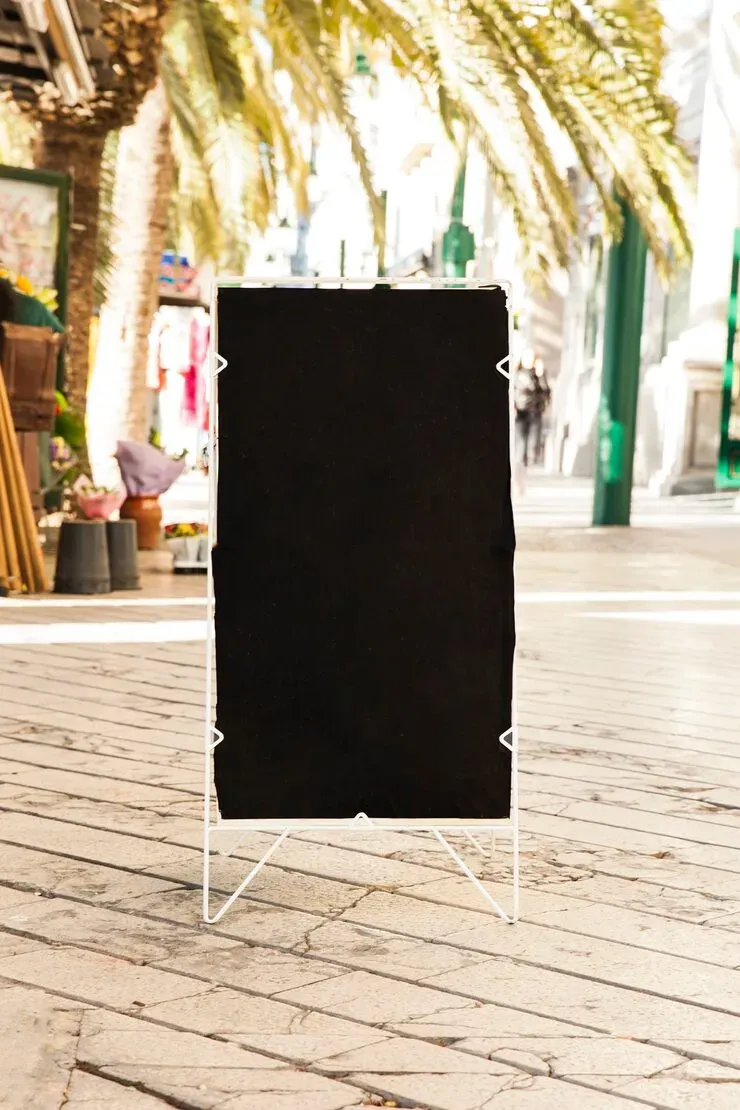 cavalete sinalização áreas de fluxo