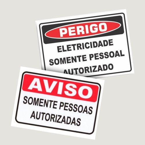 placas de identificação