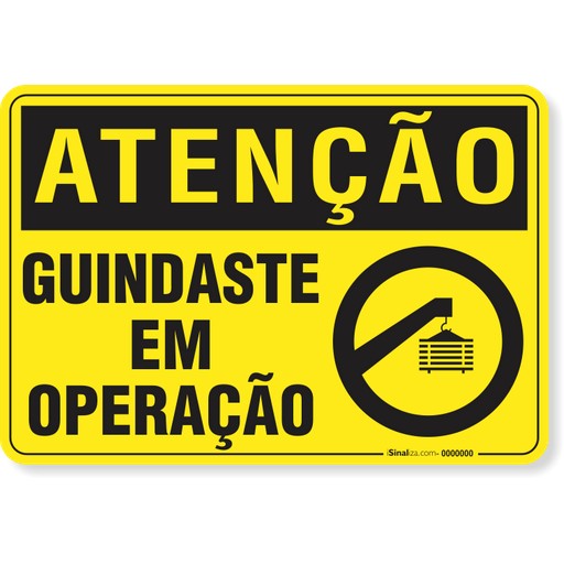 Sinalização manual para orientar o operador de guindastes