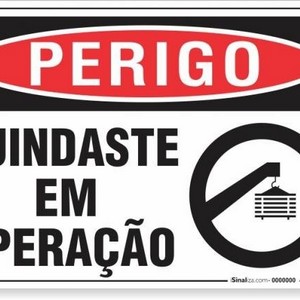 Sinalização para içamento de cargas