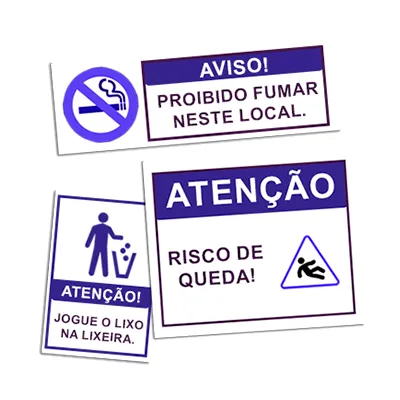 Placas de sinalização para empresas